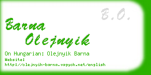 barna olejnyik business card